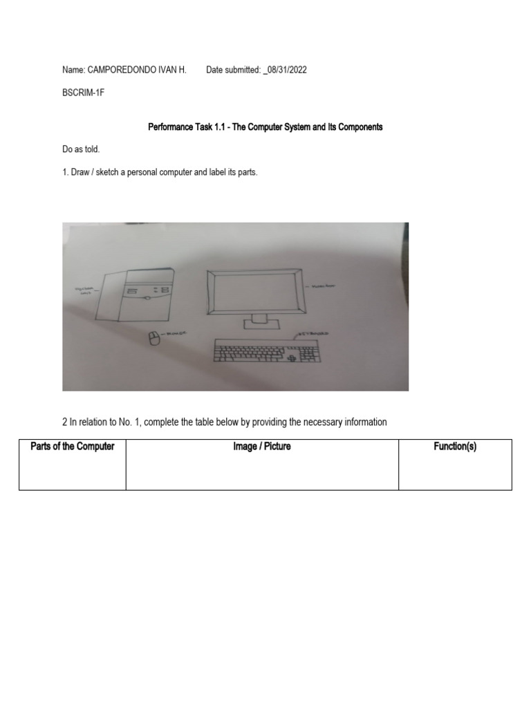 Computer System Components Overview | PDF