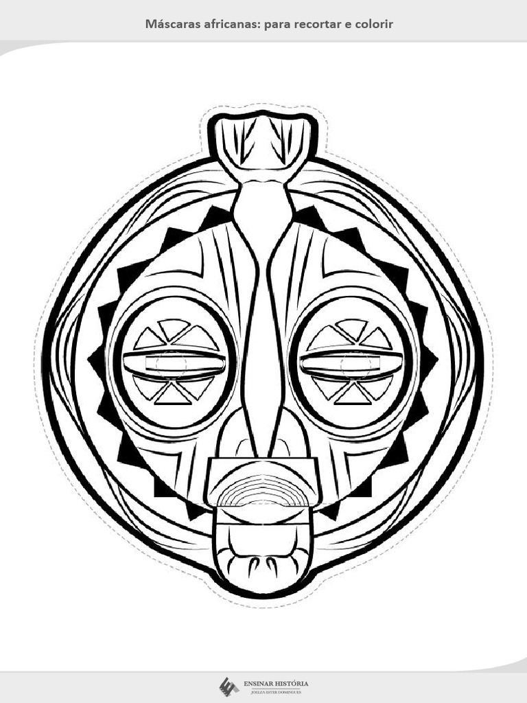 Mascaras Africanas para Recortar e Colorir | PDF