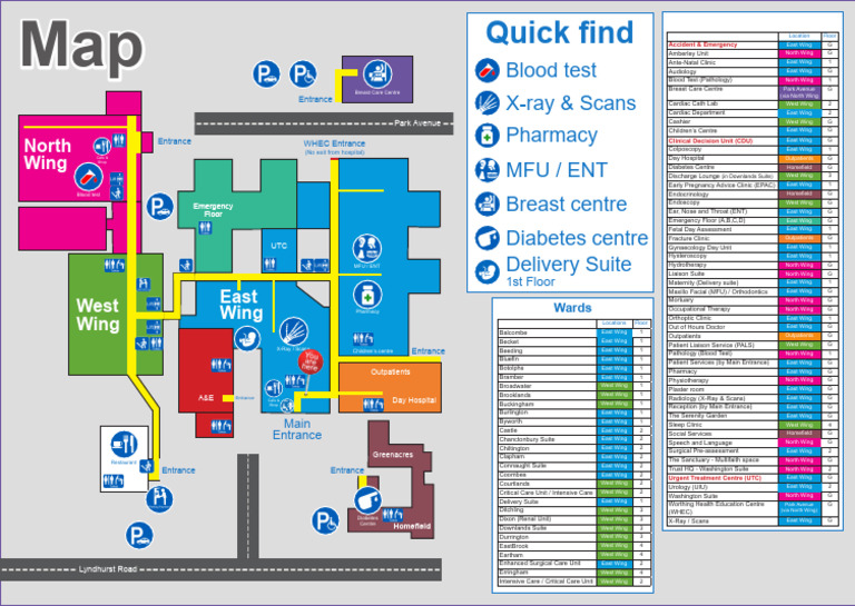 Worthing hospital map 2023 pdf hospital emergency department