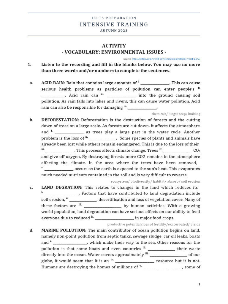 Session 1 Phrasal Verbs PDF Soil Habitat Destruction