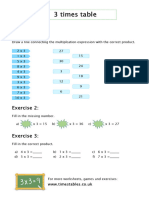 3 Times Table Worksheets Ws2