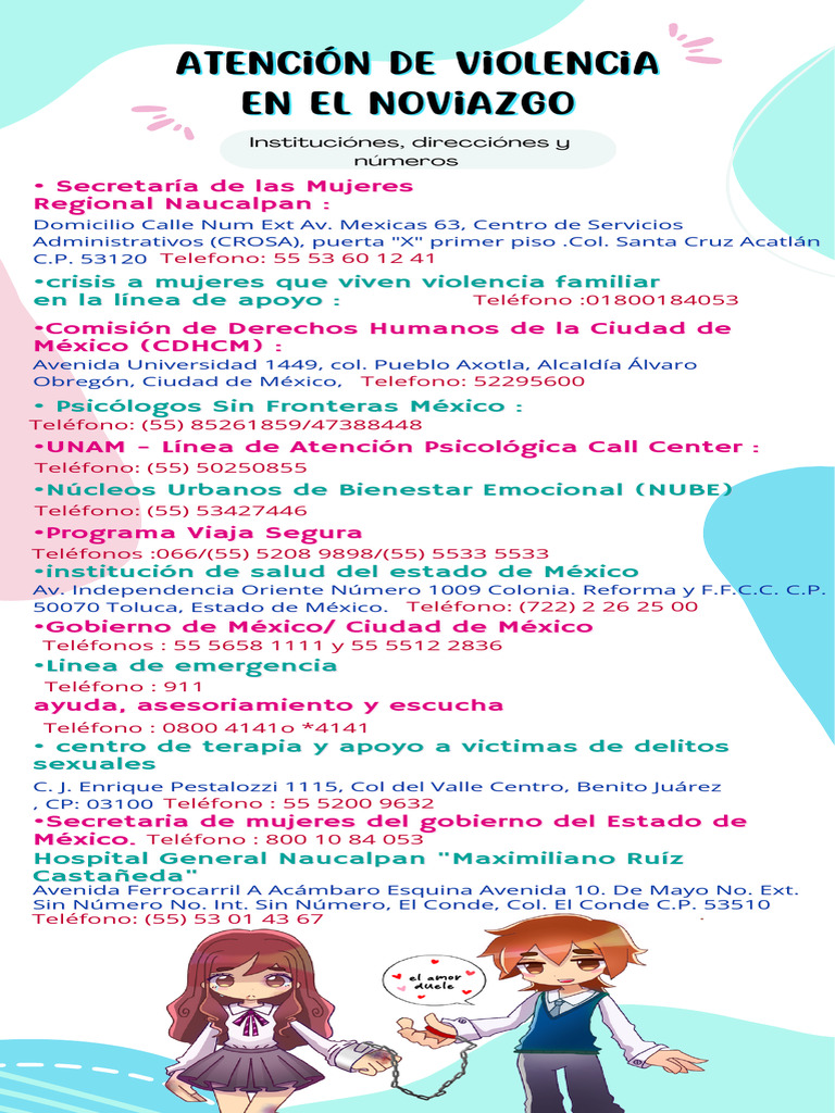Infografía Instituciones Contra La Violencia en El Noviazgo - 20231014 ...