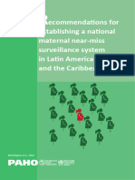 Recommendations For Establishing A National Maternal Near-Miss Surveillance System in Latin America and The