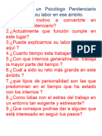 Entrevista A Un Psicólogo Penitenciario Sobre Cuál Es Su Labor en Ese Ámbito.