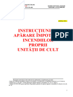 Anexa Nr. 1. Instructiuni de Aparare Impotriva Incendiilor Proprii Obiectivului de Cult