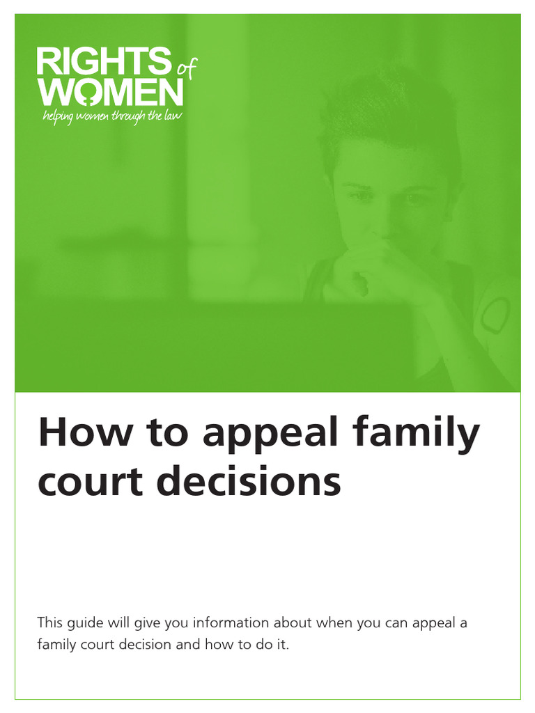 How To Appeal Family Court Decisions Digital PDF Judgment (Law