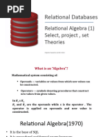 Lecture-3 Relational Algebra I