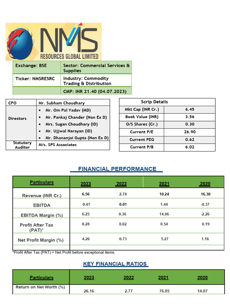 Research-Report - NMS Resources | PDF | Stock Exchange | Business