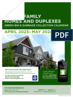 Waste Collection Calendar Single Family