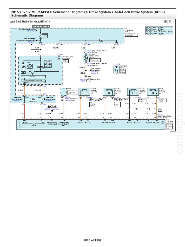 ABS System Schematic Diagram | PDF | Anti Lock Braking System ...