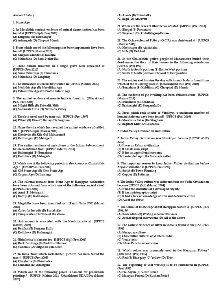 ANCIENT HISTORY QUESTIONS PDF IN HINDI visual data 4