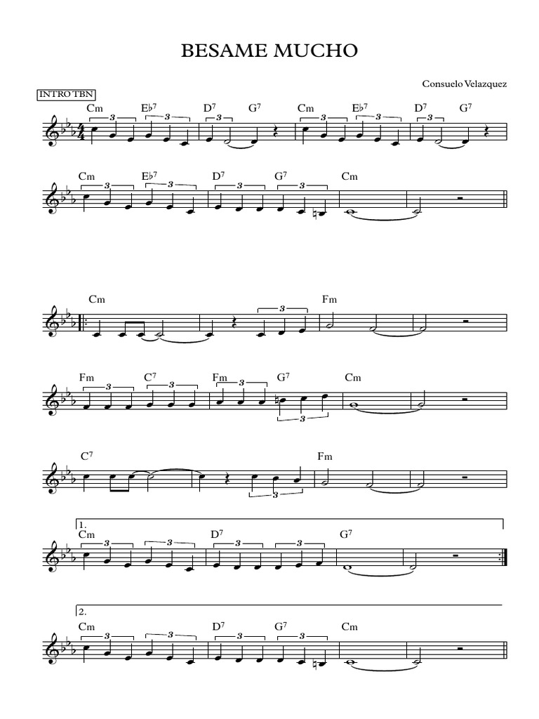Besame Mucho - The Swingtet | PDF
