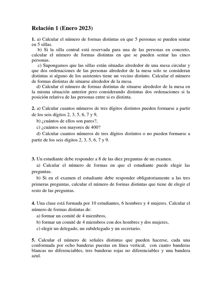 Relación 1 | PDF