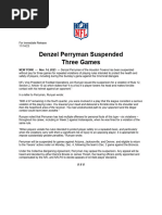 NFL Statement On Denzel Perryman