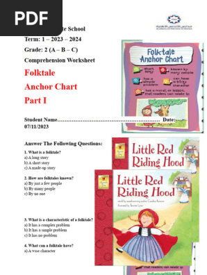 Folktale  Anchor Chart Part I