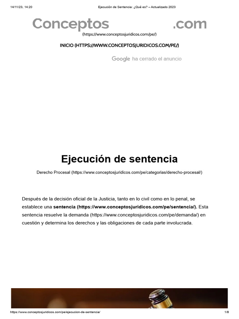 Ejecución de Sentencia | PDF | Sentencia (ley) | Pena capital