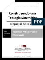 2a. Preguntas de Ensayo, Construyendo Una Teología Sistemática