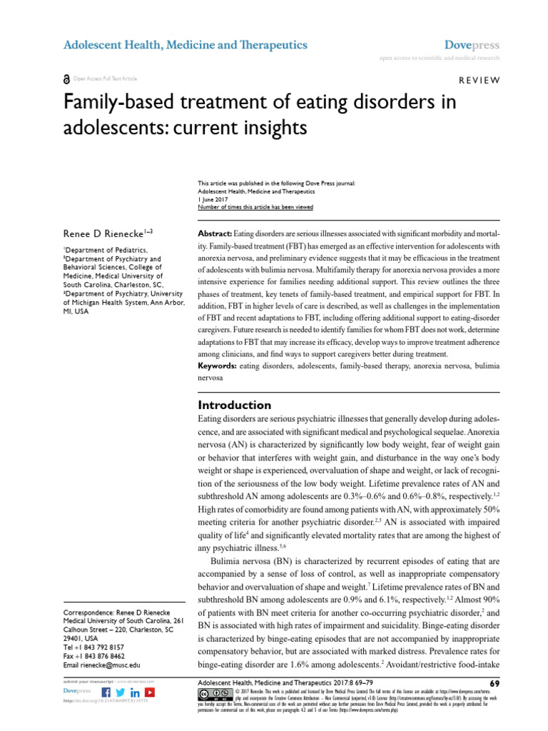 Fbt Eating Disorder Training , Therapy for Eating Disorders: Anorexia ...