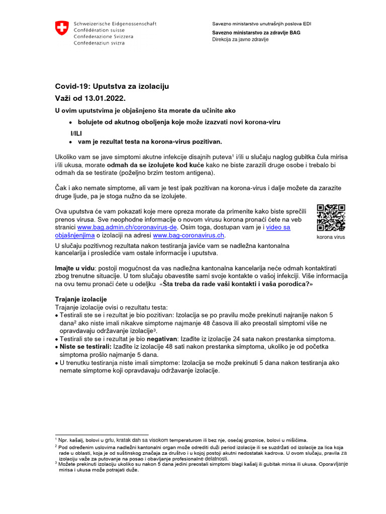 BAG Isolation Serbisch Bosnisch Kroatisch PDF