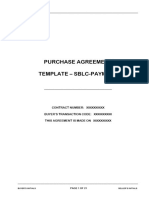 Purchase Agreement Template SBLC