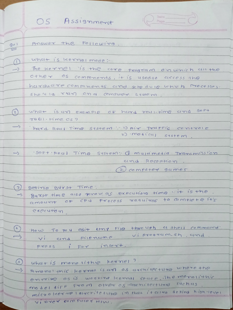 Os Assignment | PDF