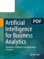 Artificial Intelligence For Business Analytics Algorithms, Platforms and Application Scenarios (Felix Weber)