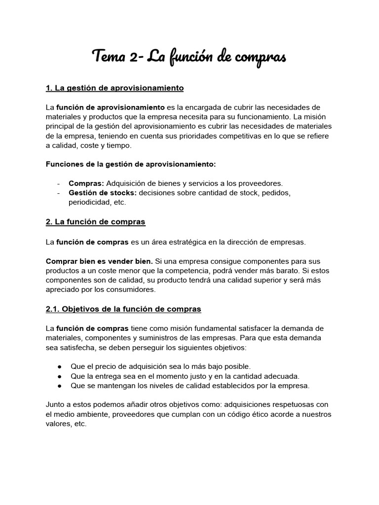 Función de Compras y Aprovisionamiento | PDF | Obtención | Cheque