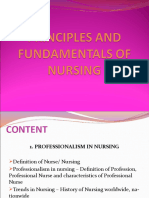 Principles and Fundamentals of Nursing