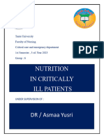 NUTRITION of Critical Ill Patients