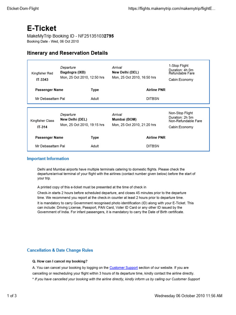 Plane Ticket Template 23demo | PDF | Baggage | Transport