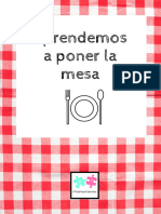 Aprendemos A Poner La Mesa Ptesparatalentos