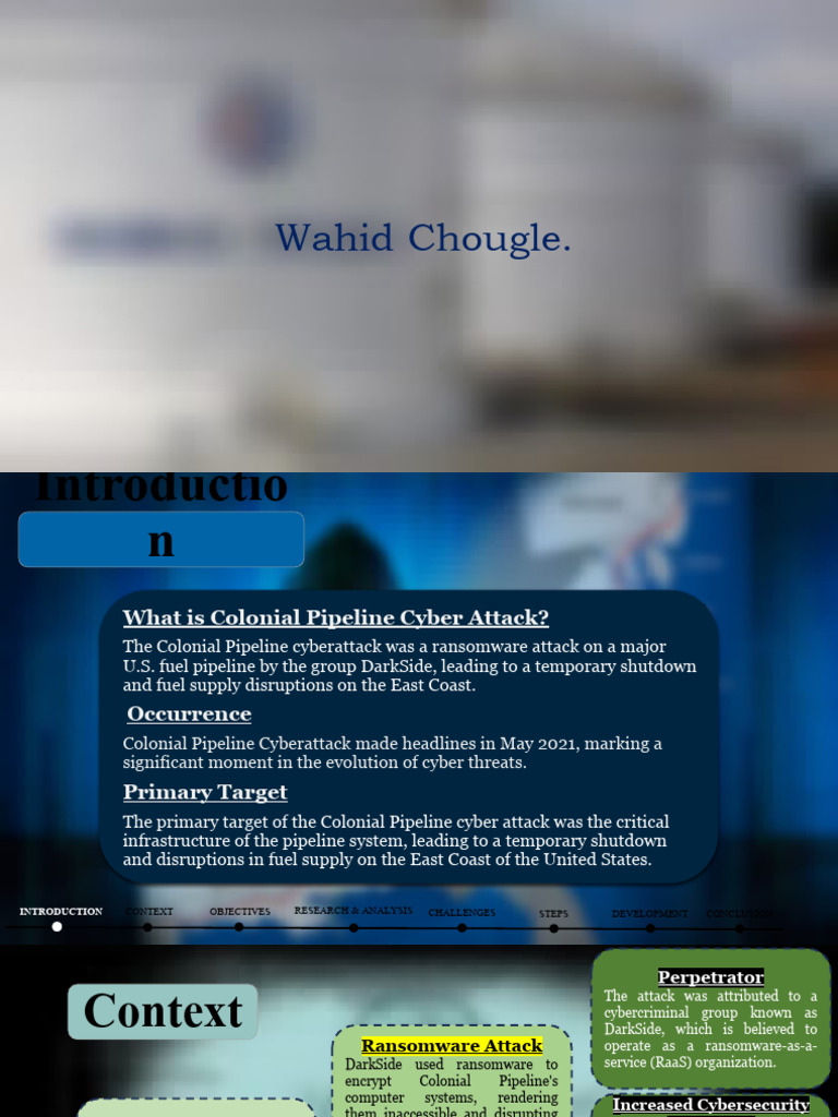 Colonial Pipeline Cyberattack Pdf Computer Security Security