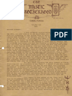 The Mystic Brotherhood (University) Tampa, Florida. Letters To Brother Joseph Polsky 1935 1939