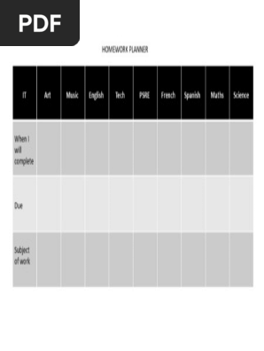 Homework Planner