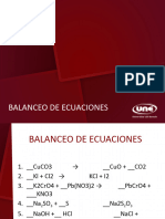 Balanceo de Ecuaciones Tanteo