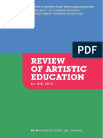 Review of Artistic Education 2012