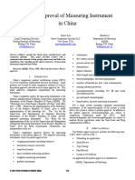 Pattern Approval of Measuring Instrument in China