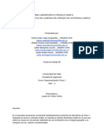 Informe Laboratorio #1 Péndulo Simple