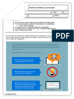 Gestão de Projetos e Prevenções