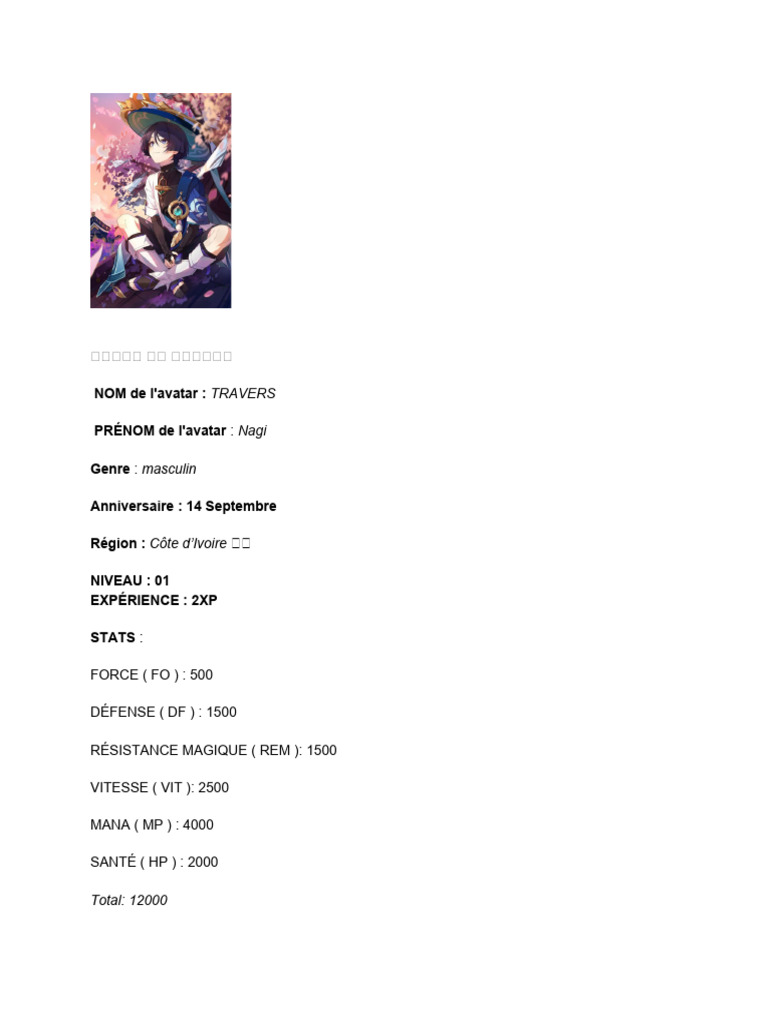 Avatar Nagi : Magie d'Invocation | PDF