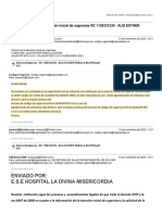 Correo de Fundacion Renal de Colombia - Anexo 2 Informe de La Atención Inicial de Urgencias RC 1128331239 - ALIS ESTHER PADILLA KLEVER