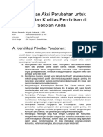 Rancangan Aksi Perubahan Untuk Peningkatan Kualitas Pendidikan Di Sekolah Anda