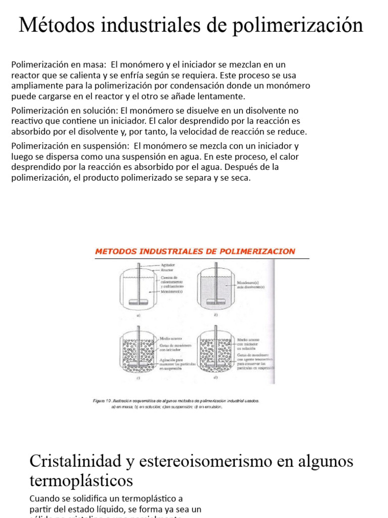 Métodos Industriales de Polimerización | PDF