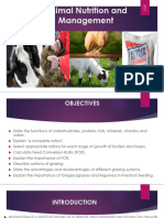 3.0 Animal Nutrition and Management