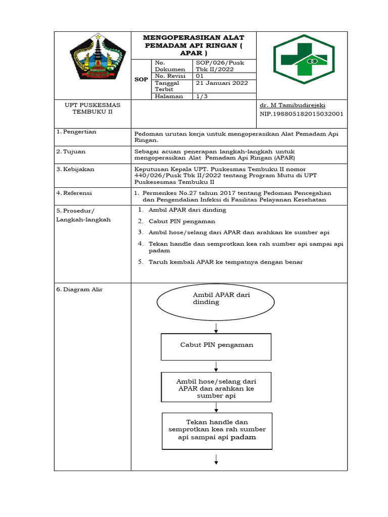 Prosedur Penggunaan APAR yang Benar | PDF