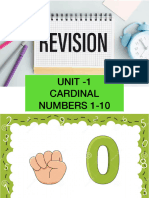 Unit - 1 Cardinal NUMBERS 1-10