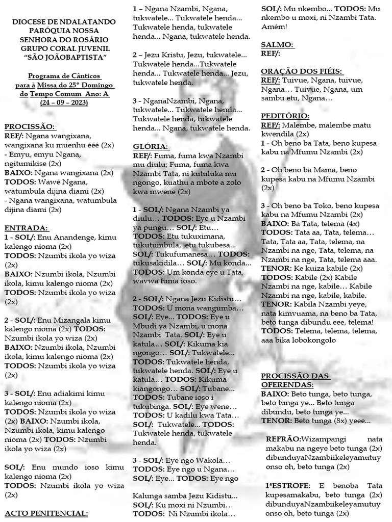 Programa de Cânticos Dondo Cambambe PDF