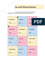 Colorful English Plural Nouns Group Student Activity Worksheet