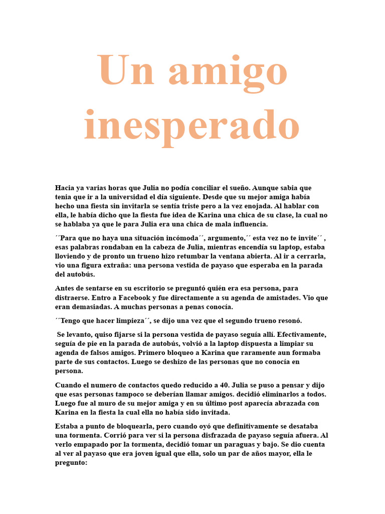 Un Amigo Inesperado PDF