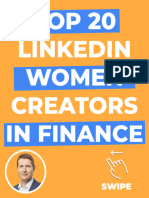 TOP 20 Linkedin Women Creators in Finance: Swipe
